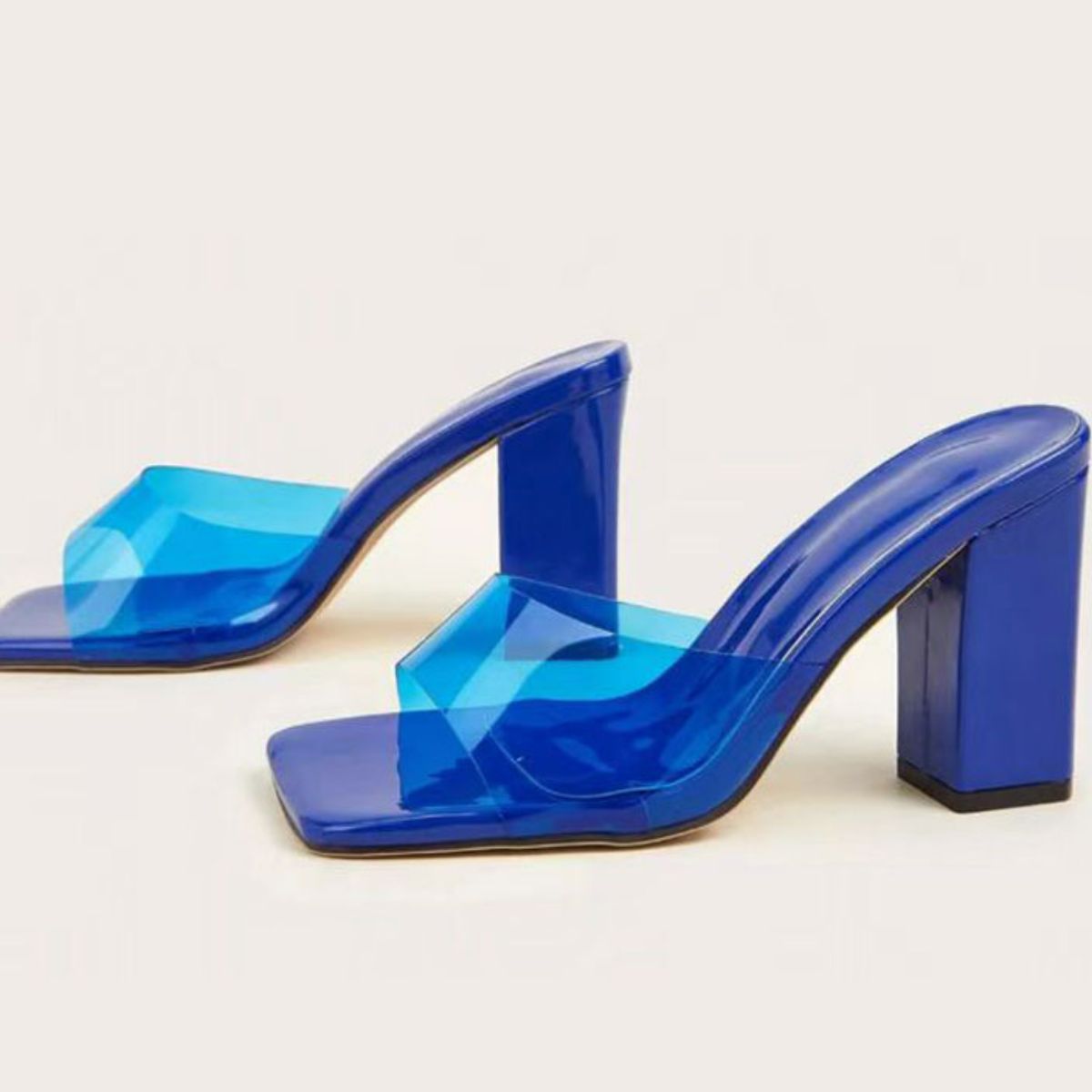 Max Luxe Square Toe Block Heels