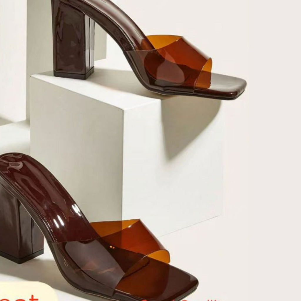 Max Luxe Square Toe Block Heels