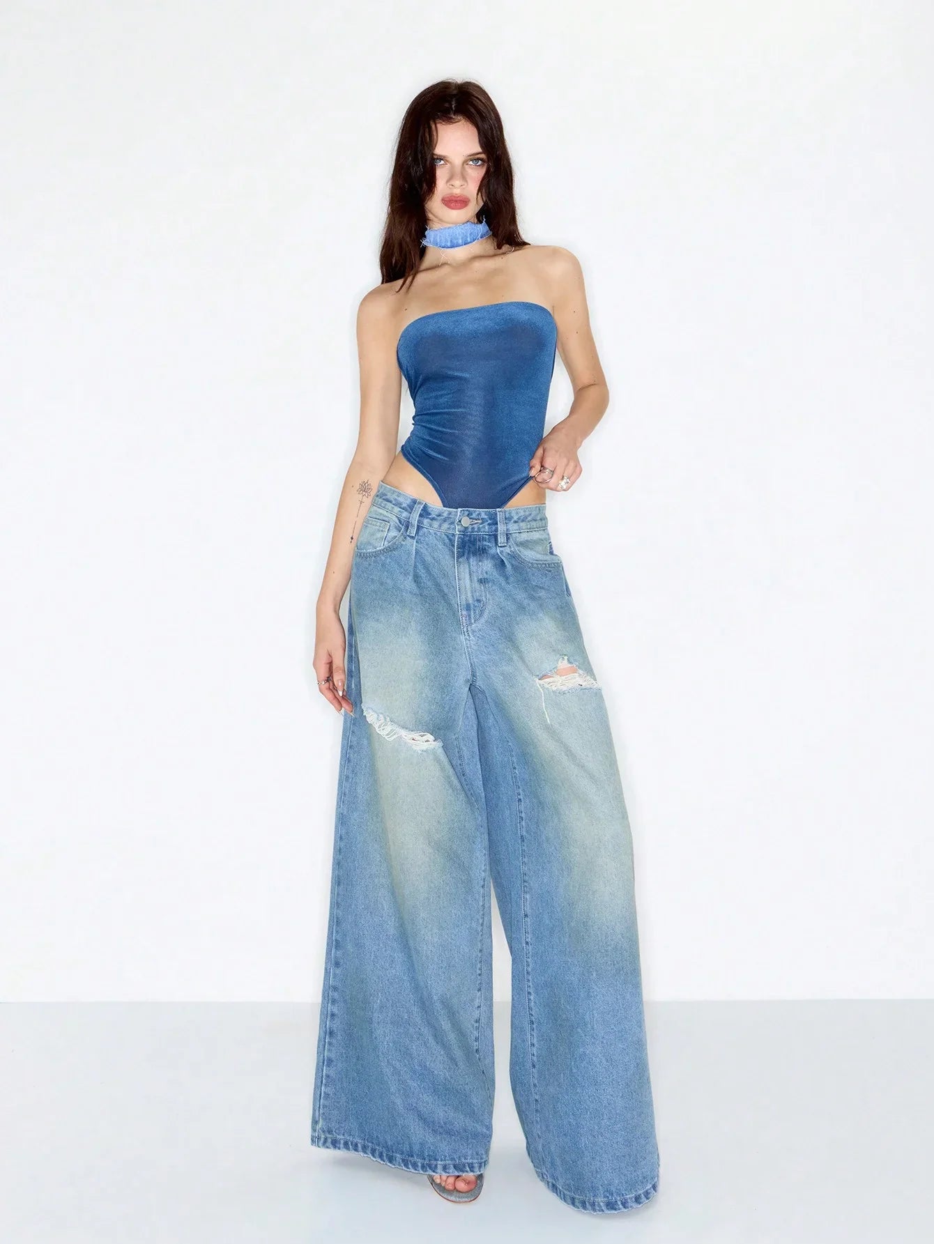 High Cut Bandeau Bodysuit (Copy)