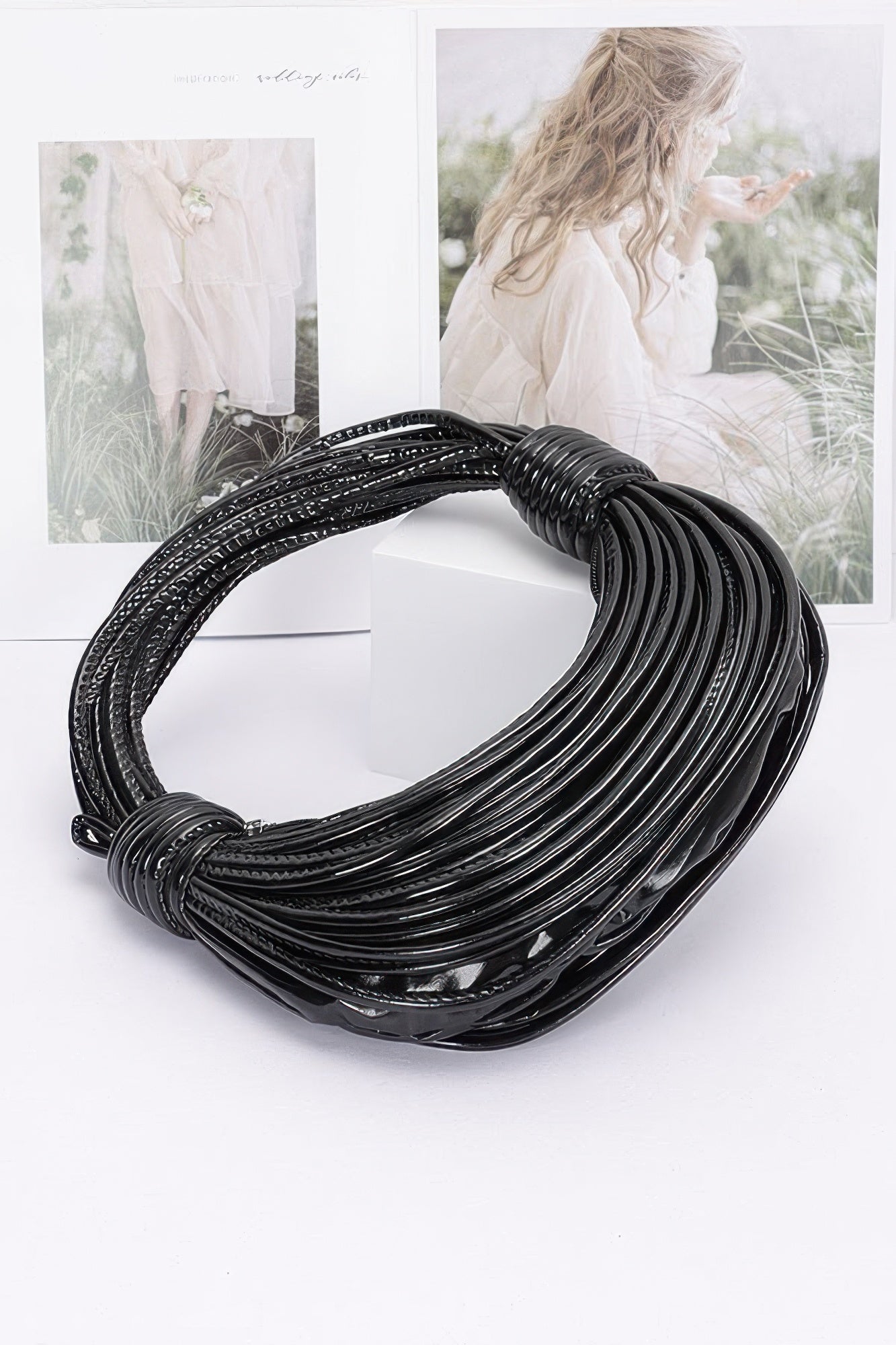 Faux Leather Rope Hobo Bag