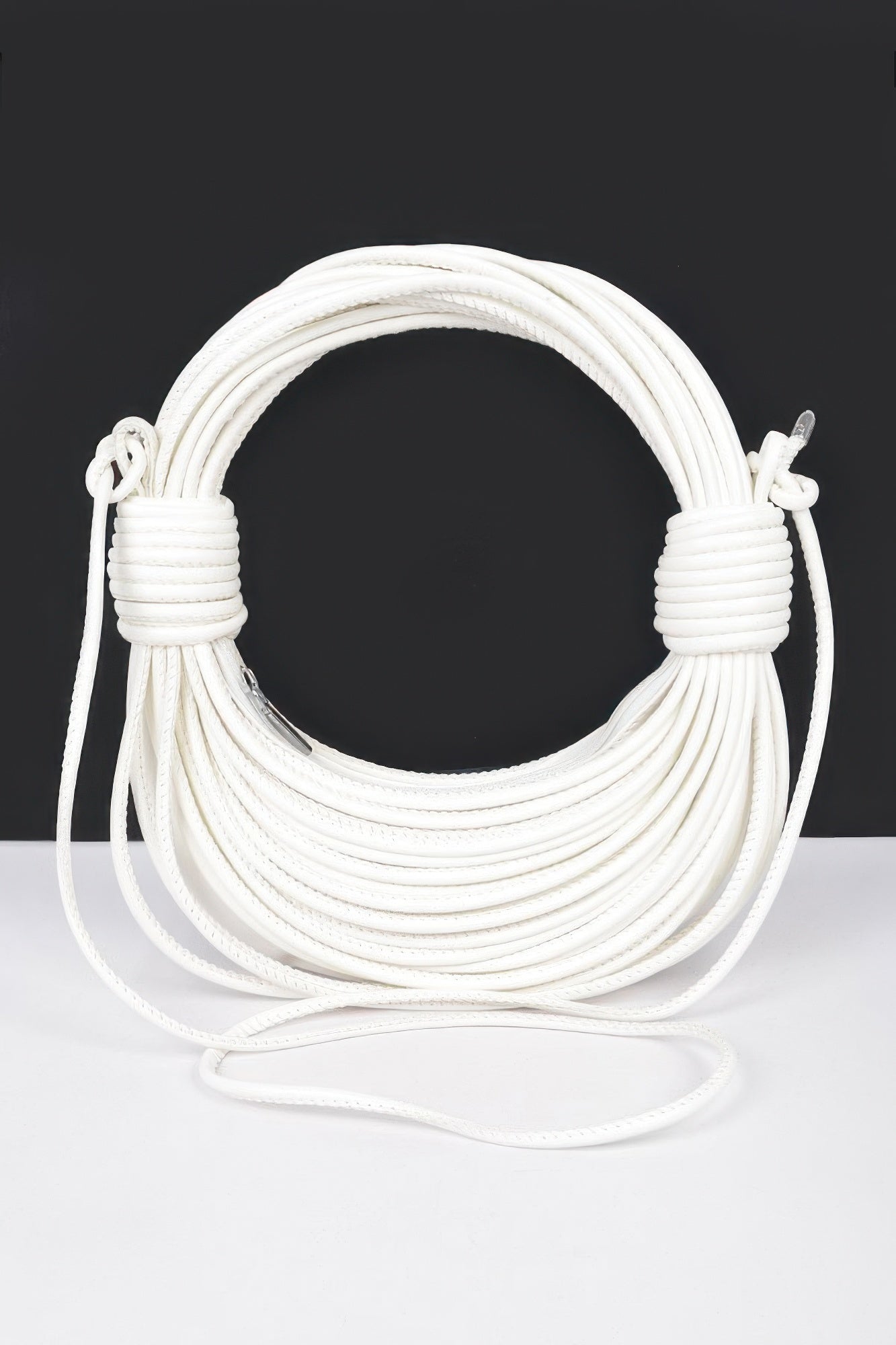 Faux Leather Rope Hobo Bag