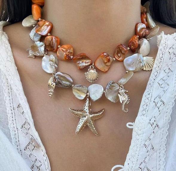 Vintage large starfish necklace