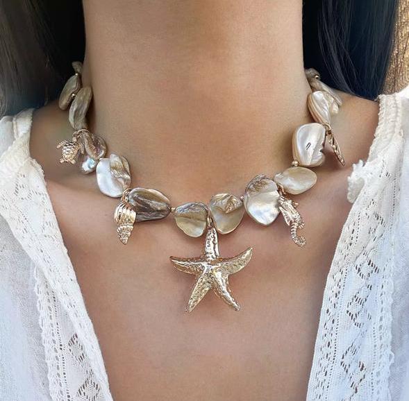 Vintage large starfish necklace