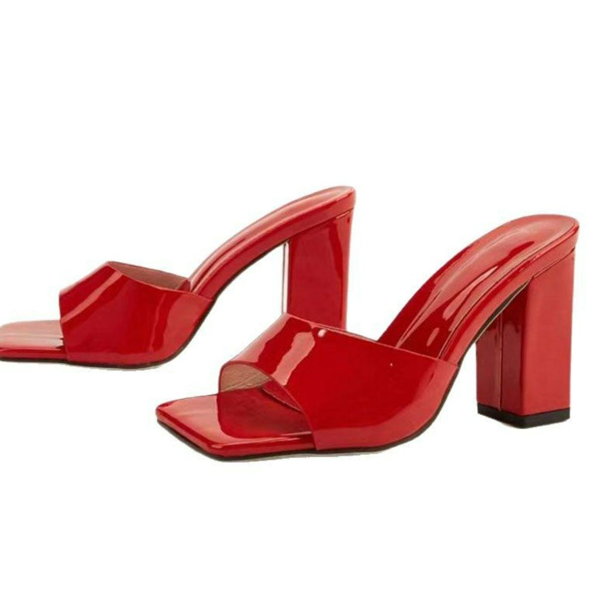 Max Luxe Square Toe Block Heels