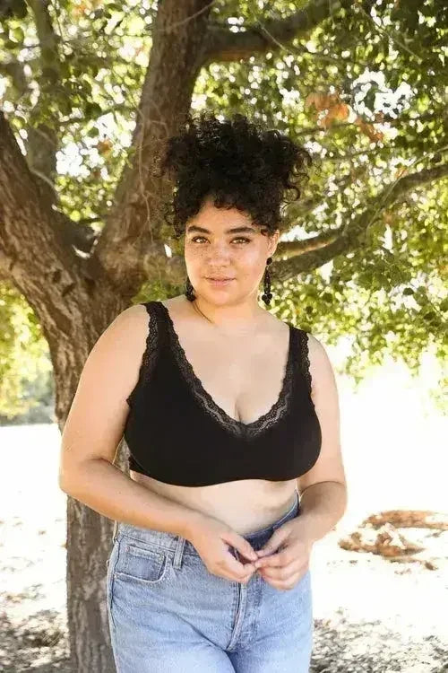 Lace Trim Padded Bralette - Comfortable Everyday Bra | Femstylo (Copy)