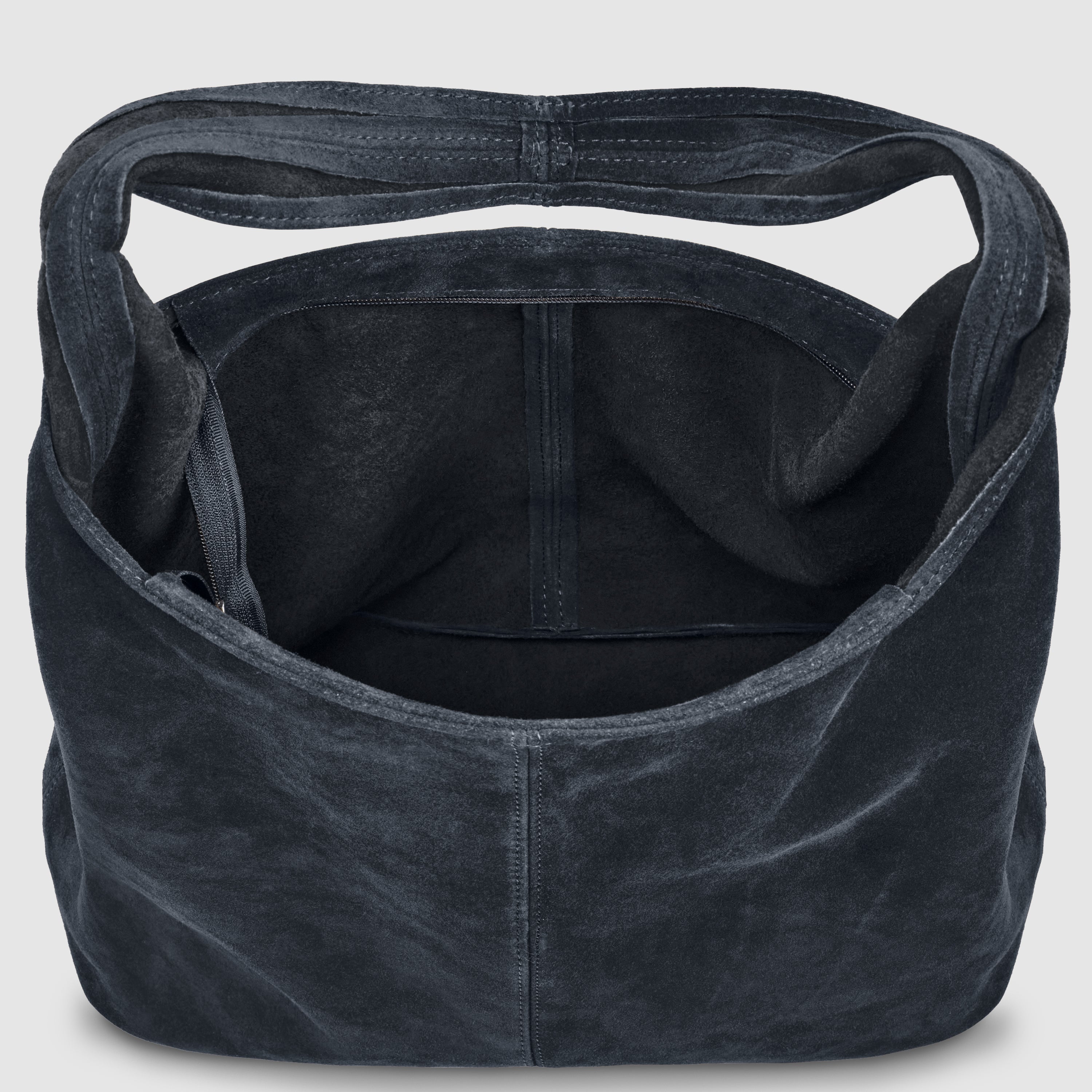 Suede Leather Hobo Bag