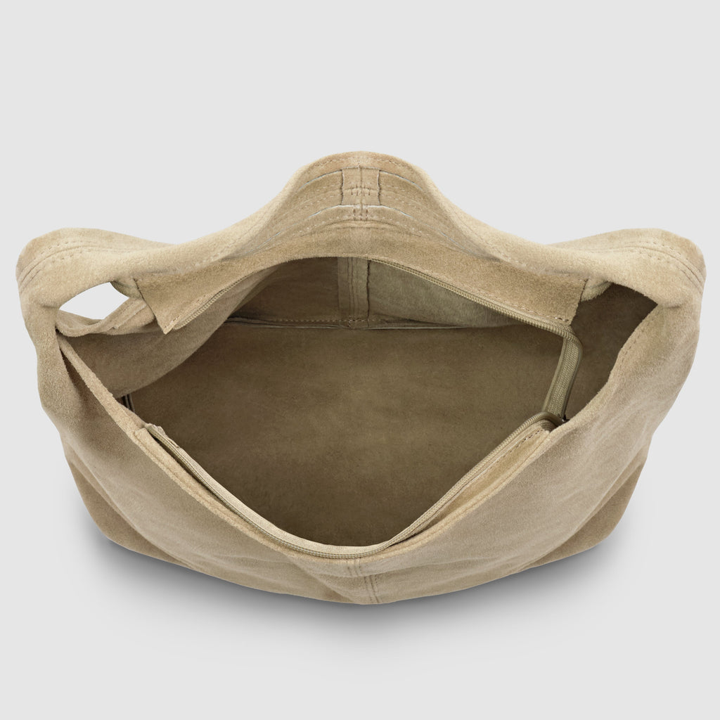 Suede Leather Hobo Bag